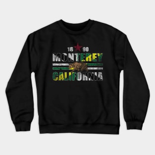 Retro 1890 Monterey California Flag Crewneck Sweatshirt